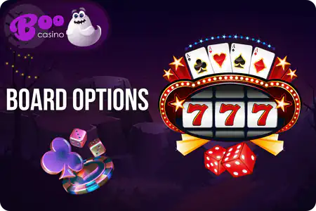 Boo Casino Canada Board Options