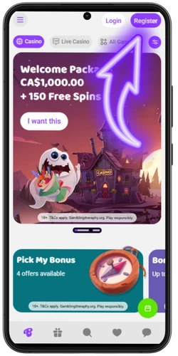 Boocasino right button